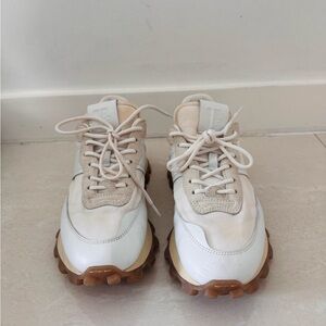 Tod’s Women's White and Tan Sneakers